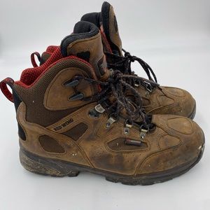 Men’s Red Wing Steel Toed Brown Ankle Boots 9